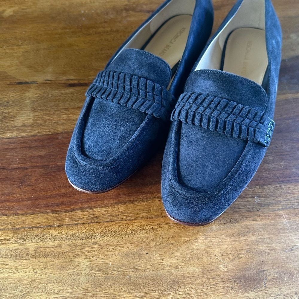 Veronica Beard “Arlie Suede Loafer” Eclipse Blue Size 7 EUC! - Picture 8 of 10